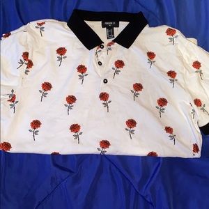 Rose collard shirt!
